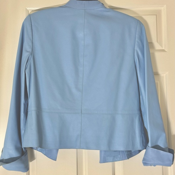 DONCASTER vintage light blue leather jacket - Picture 2 of 5